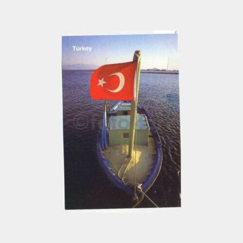 Bodrum Turgutreis Bayraklı Sandal Kartpostal