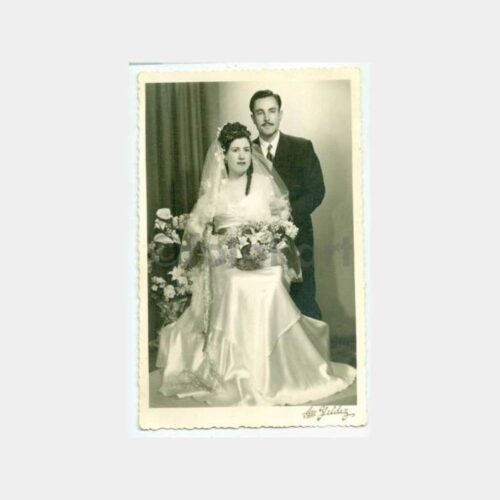 1940 Foto Yıldız Gelin Damat Fotoğraf