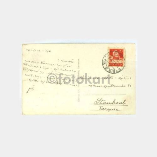 1927 İsviçre Leysin Kadıköy Varışlı Kartpostal