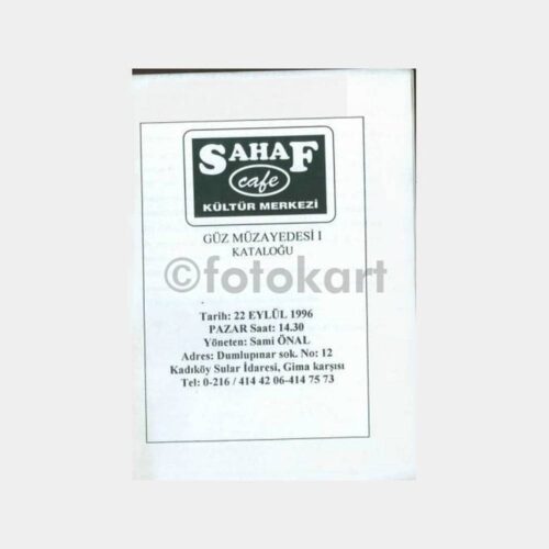 1996 Kadıköy Sahaf Cafe Müzayede Kataloğu