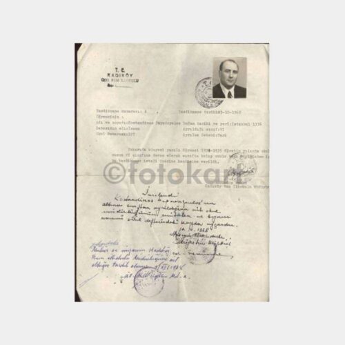 1968 Kadıköy Özel Rum İlkokulu Diploma Tasdikname