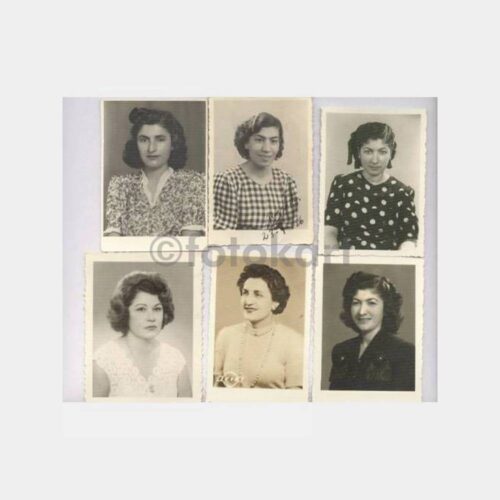 Kadın 6 Adet Portre Fotoğrafları