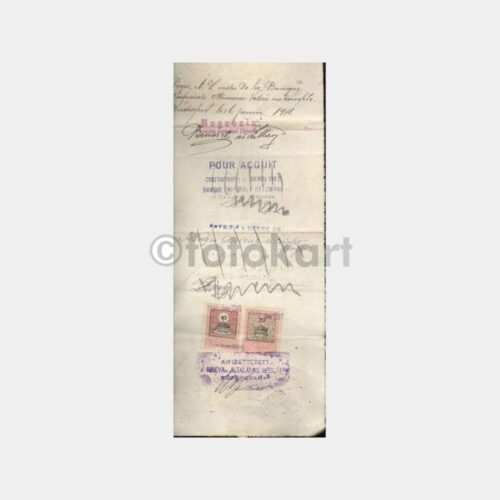 1911 Galip Paşa İmzalı Osmanlı Borç Senedi - Görsel 2