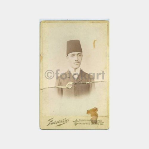1910 Photo Parnasse Fesli Osmanlı Bey Fotoğraf
