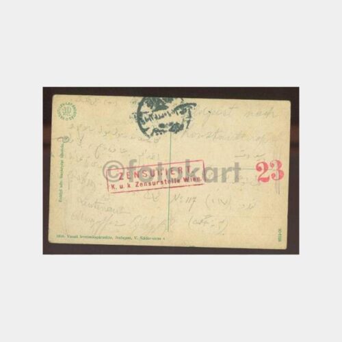 1917 Osmanlı Damga Avusturya Sansür Kaşeli Kartpostal - Görsel 2