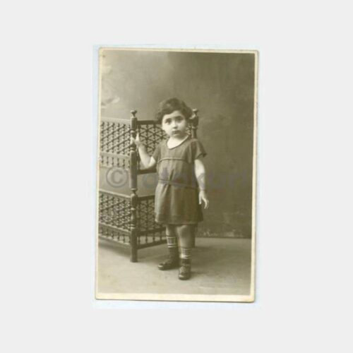 1910 Osmanlı Kız Çocuk Stüdyo Fotoğraf