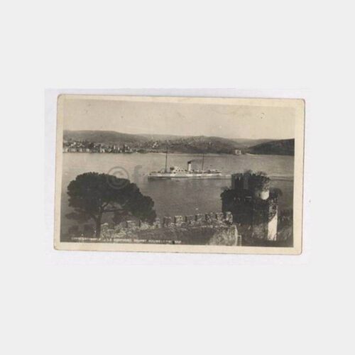1935 Boğaziçi Rumelihisarı ve Vapur Kartpostal