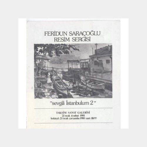 1981 Ressam Feridun Saraçoğlu Sergi Davetiyesi