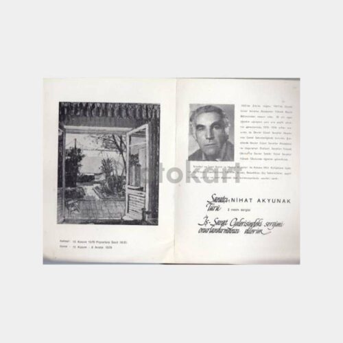 1979 Ressam Nihat Akyunak Resim Sergi Davetiyesi