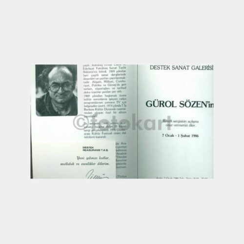 1986 Ressam Gürol Sözen Sergi Davetiyesi