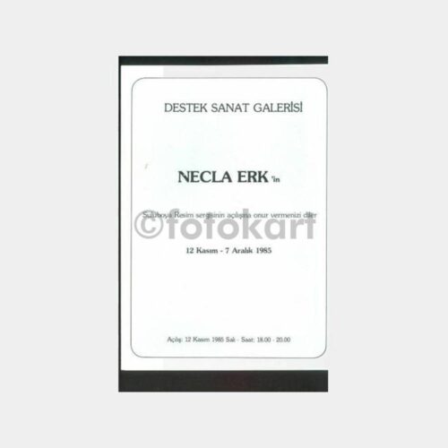 1985 Ressam Necla Erk Sergi Davetiyesi
