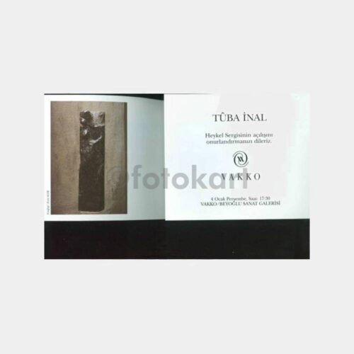 1990 Ressam Tuğba İnal Sergi Davetiyesi
