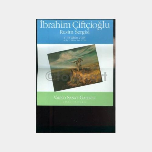 1985 Ressam İbrahim Çiftçioğlu Sergi Davetiyesi