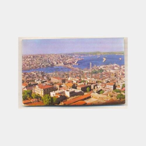 İstanbul Eminönü Galata Köprüsü Banka Kartpostal