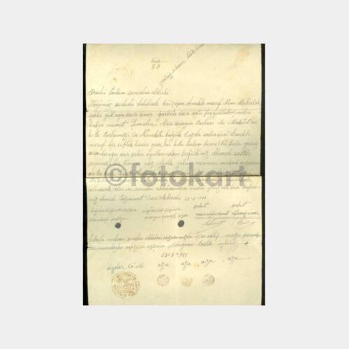 1933 Erzincan Kemaliye Hığdar Köy Senedi