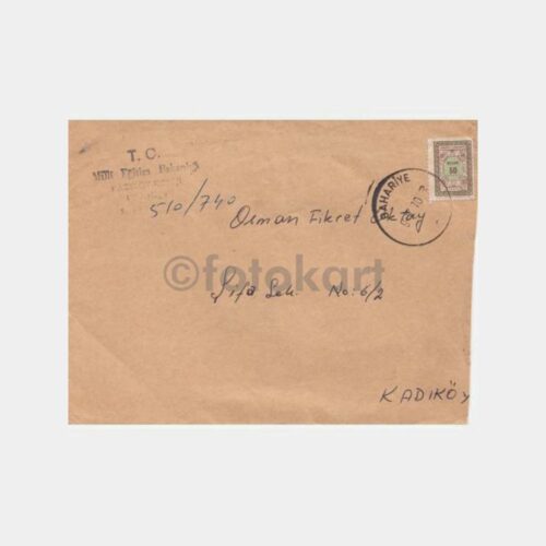 1970 Kadıköy Bahariye Resmi Pullu Zarf