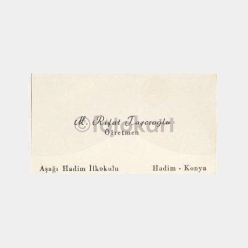 1964 Konya Hadim -Rıfat Taşçıoğlu- Kartvizit