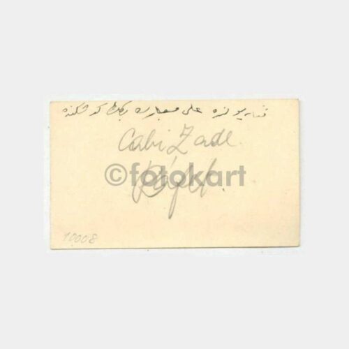 1928 Cabizade Rafet Eski Türkçe Baskılı Kartvizit - Görsel 2
