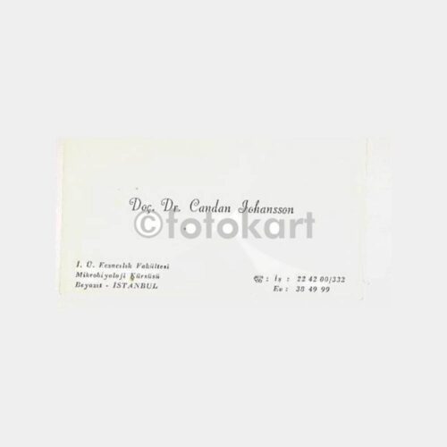 Eczacı Doçent Doktor Kartviziti