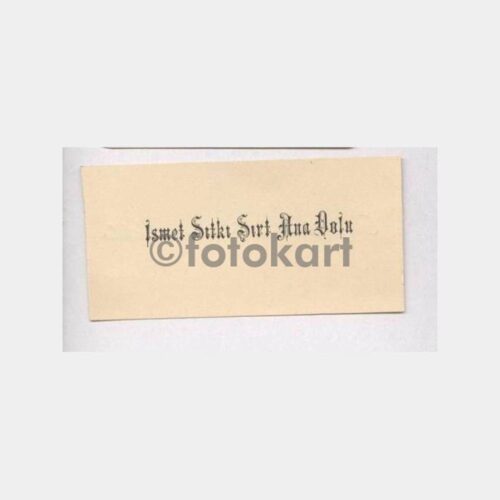 İsmet Sıtkı Şırt Ana Dolu İlginç Kartvizit