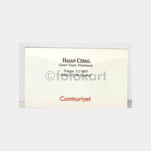 Cumhuriyet Gazetesi -Hasan Cemal- Kartvizit