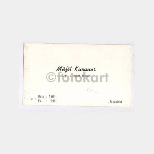 Müfit Kuraner - Zonguldak E.K.İ. Kartvizit