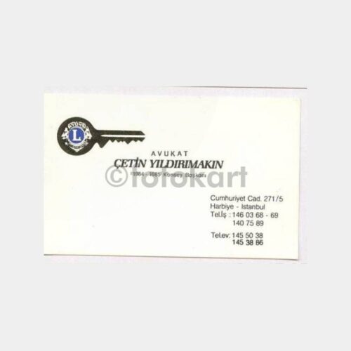Avukat Çetin Yıldırımakın Eski Kartvizit