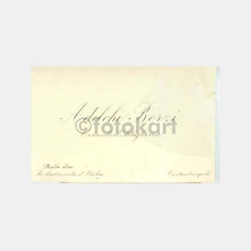 1903 İstanbul İtalya Konsolos Görevli Kartvizit