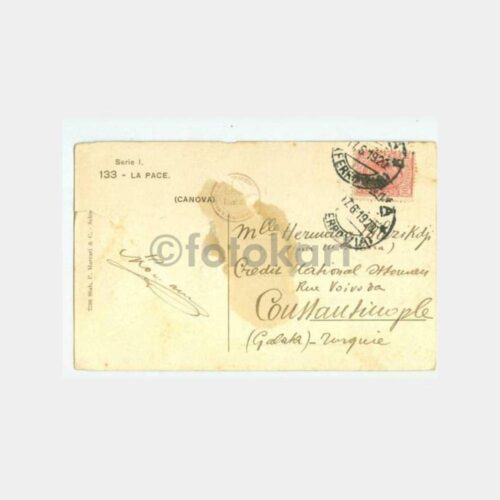 1920 Cenova -Osmanlı Bankası Adresli- Kartpostal - Görsel 2
