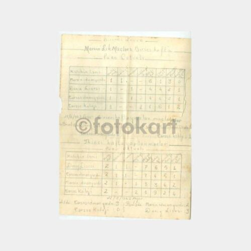 1942 Mersin-Tarsus Futbol Lig Maçlar Konulu Yazı