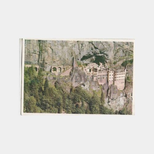 1980 Trabzon Sümela Manastırı Konulu Tebrik Kartı