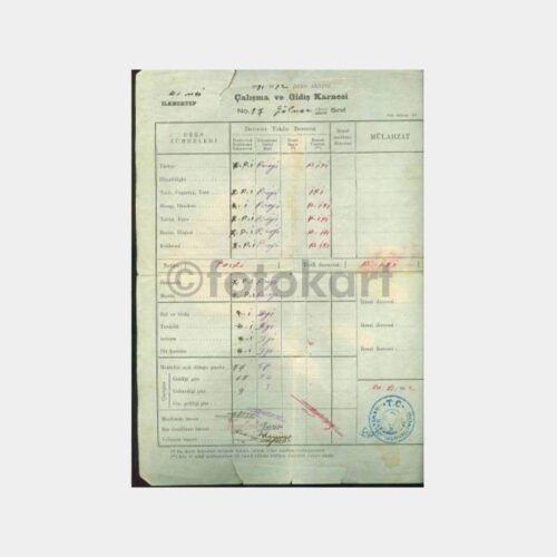 1931-1932 Beşiktaş 41. İlk Mektep Karnesi