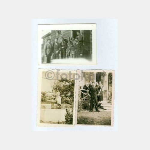 1937 Çamlıca Tarihi Evde Aile 3 Adet Fotoğraf