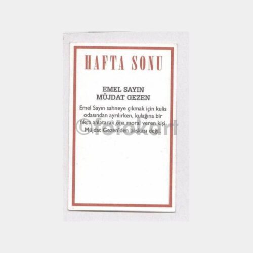 Emel Sayın-Müjdat Gezen Hafta Sonu Kartı - Görsel 2