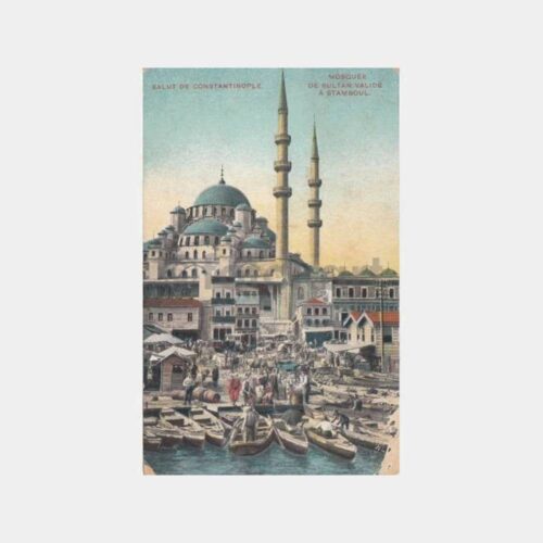 1910 Eminönü Valide Camii Görünüş Nadir Kartpostal