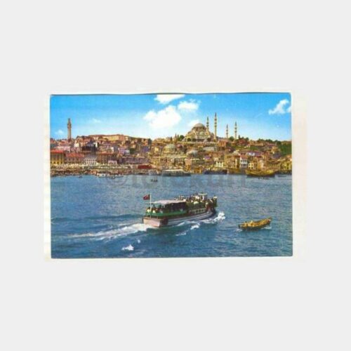 İstanbul Eminönü Haliç Motorlar Kartpostal
