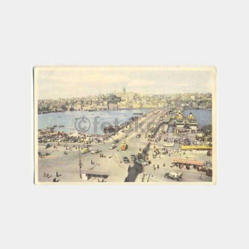 İstanbul Eminönü Galata Köprüsü Kartpostal