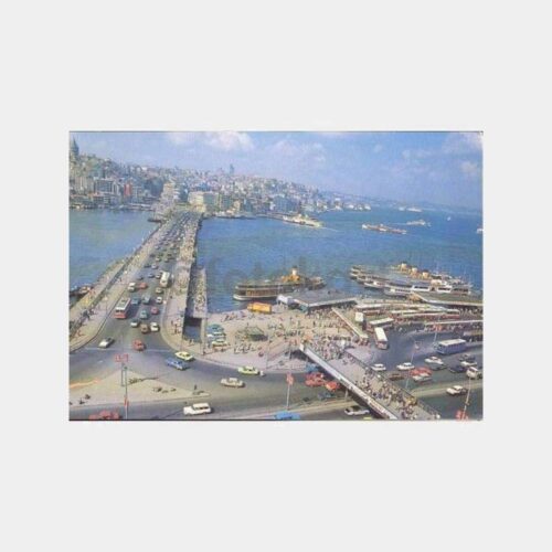Eminönü Vapurlar ve Galata Köprüsü Kartpostal