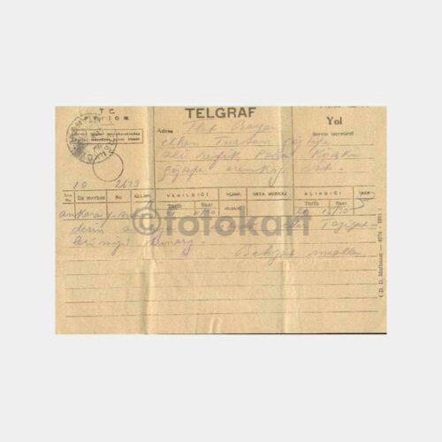1951 Erenköy Damgalı Telgraf