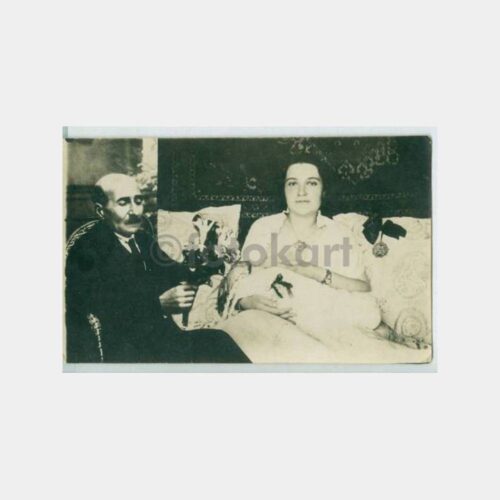 1930 Lohusa Anne Bebek ve Baba Fotoğraf