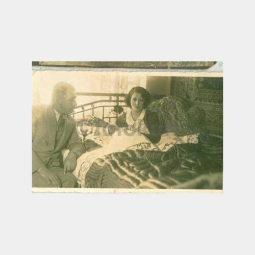 1930 Anne Bebek Lohusa Yatağında Fotoğraf