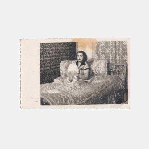 1940 Lohusa Yatağı Anne Bebek Fotoğraf