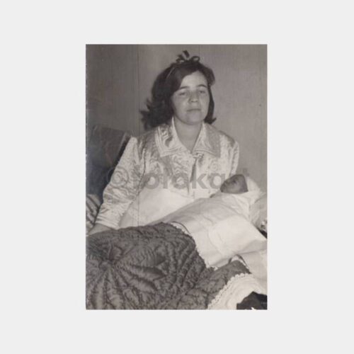 1950 Lohusa Yatak Anne Bebek Fotoğraf