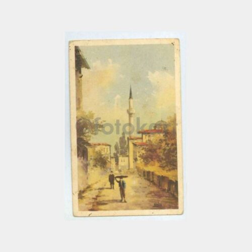 1940 Üsküdar Mahalle Tablo Baskı Kartpostal