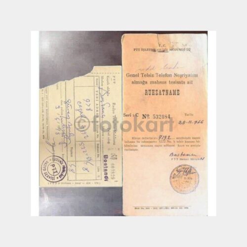 1966 PTT Radyo Ruhsatname ve Makbuzları