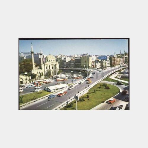 İstanbul Aksaray Üst Geçidi Görünüş Kartpostal