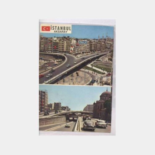 1973 İstanbul Aksaray Geçidi Konulu Damgalı Kartpostal