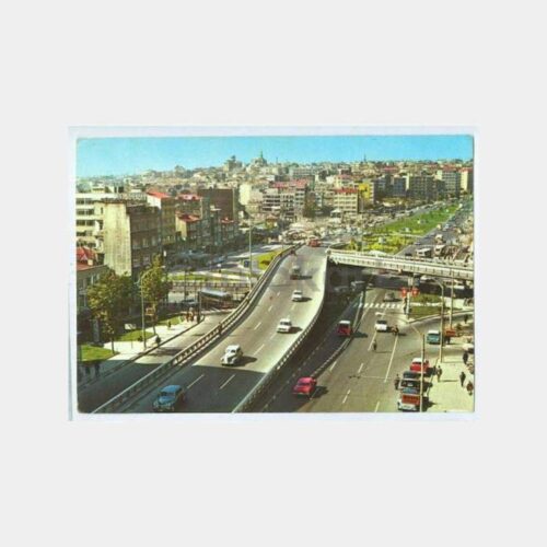 İstanbul Aksaray Geçidi Görünüş Kartpostal