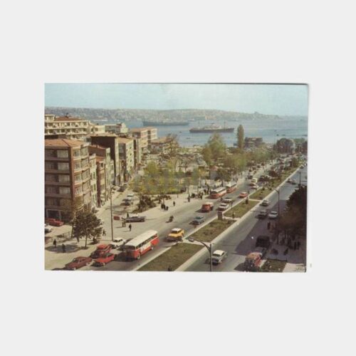 1970 Beşiktaş Barbaros Bulvarı Görünüş Kartpostal