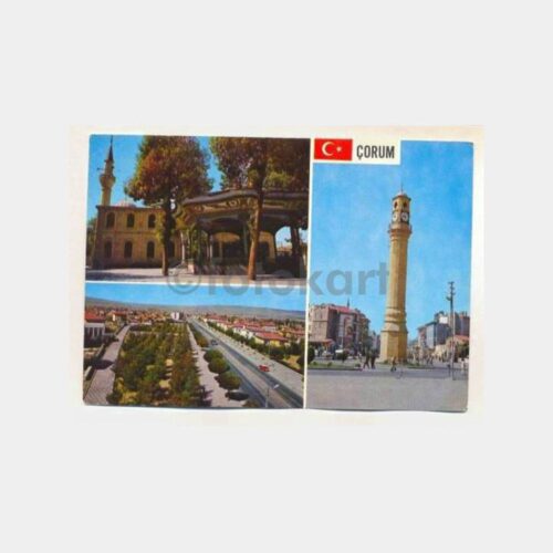Çorum Saat Kulesi Görünüş Kartpostal